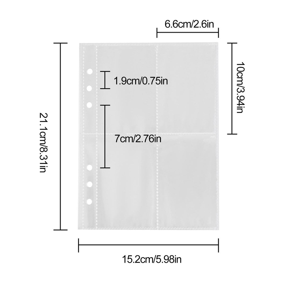 A5 Pages 4-grid For Binder (21cm x 15.4cm)
