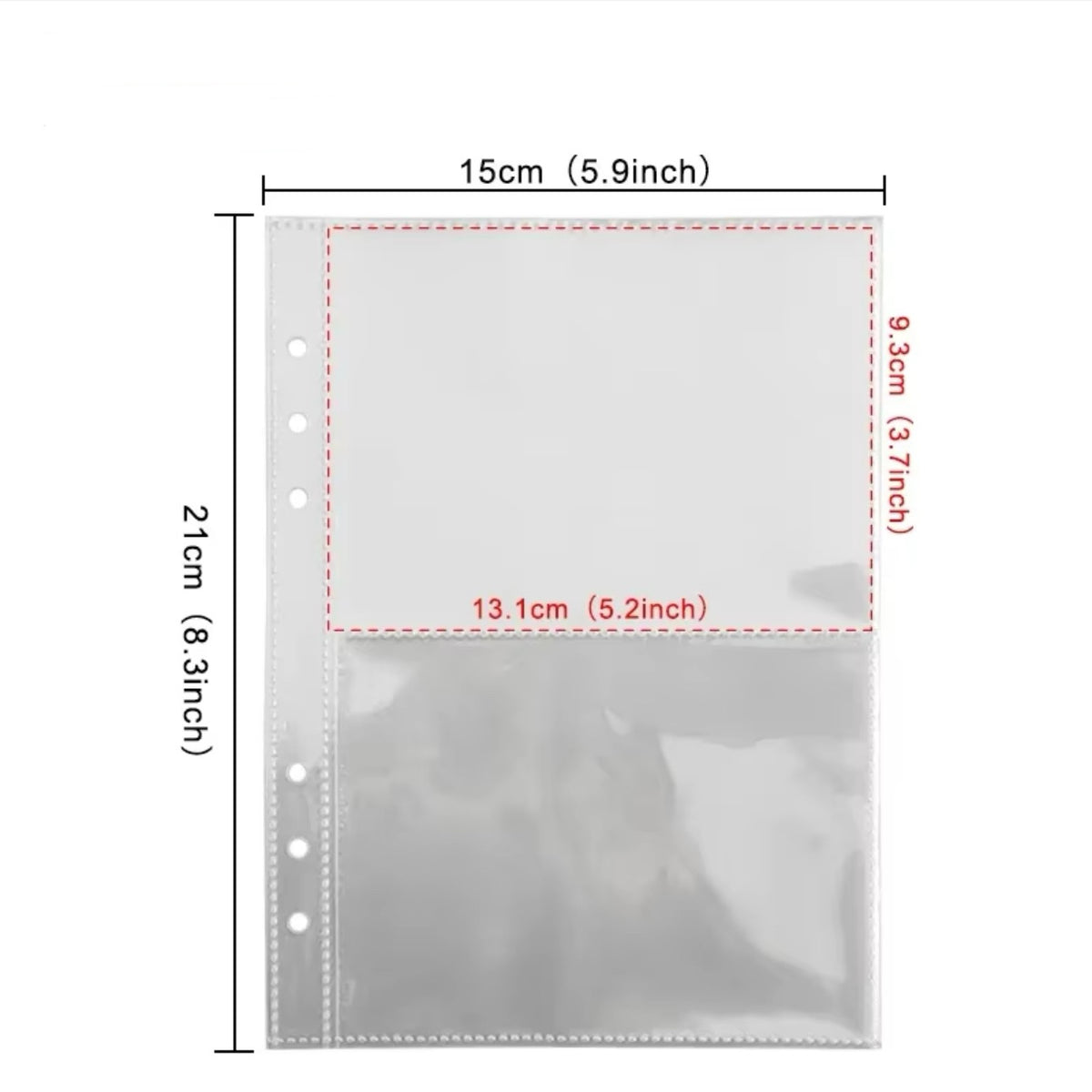 A5 Pages 2-grid horizontal For Binder (21cm x 15.4cm)
