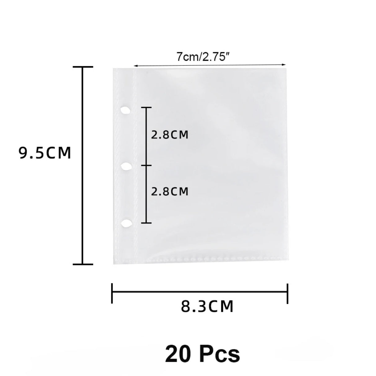 A8 Pages For Binder 20 pcs (9.5 x 8.3cm)