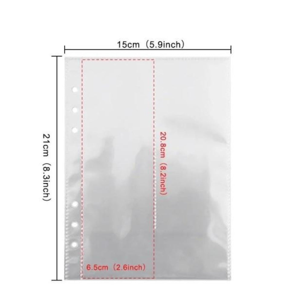 A5 Pages 2-grid vertical For Binder (21cm x 15.4cm)