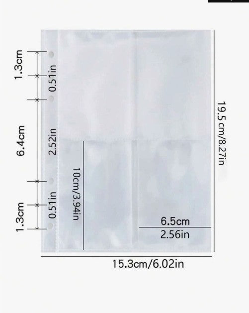 Four Grid Pages For Binder 10 pcs (19,5 cm x 15,3 cm)