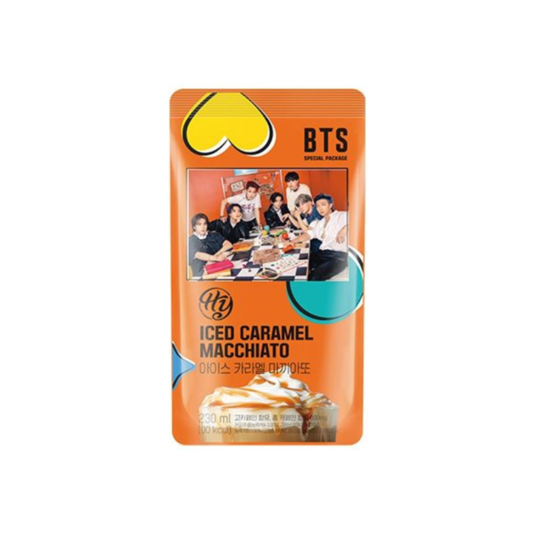 BTS ICED CARAMEL MACCHIATO COFFEE