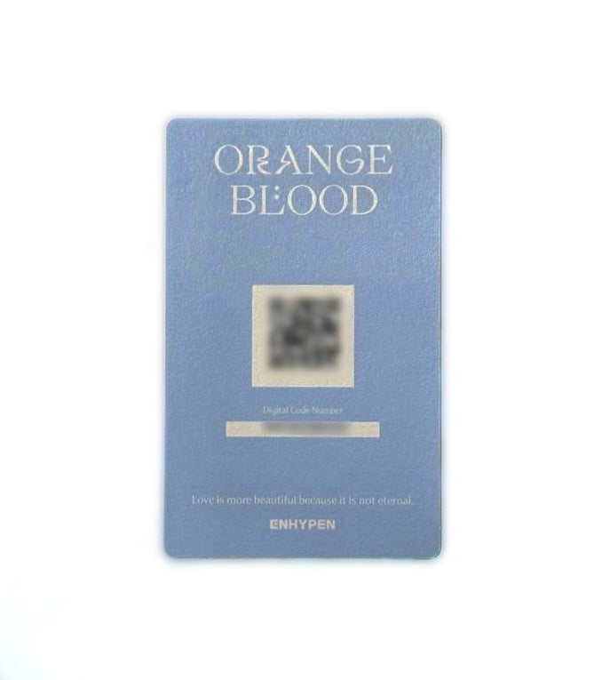 ENHYPEN Group Qr photocard [Orange Blood(weverse ver.)]