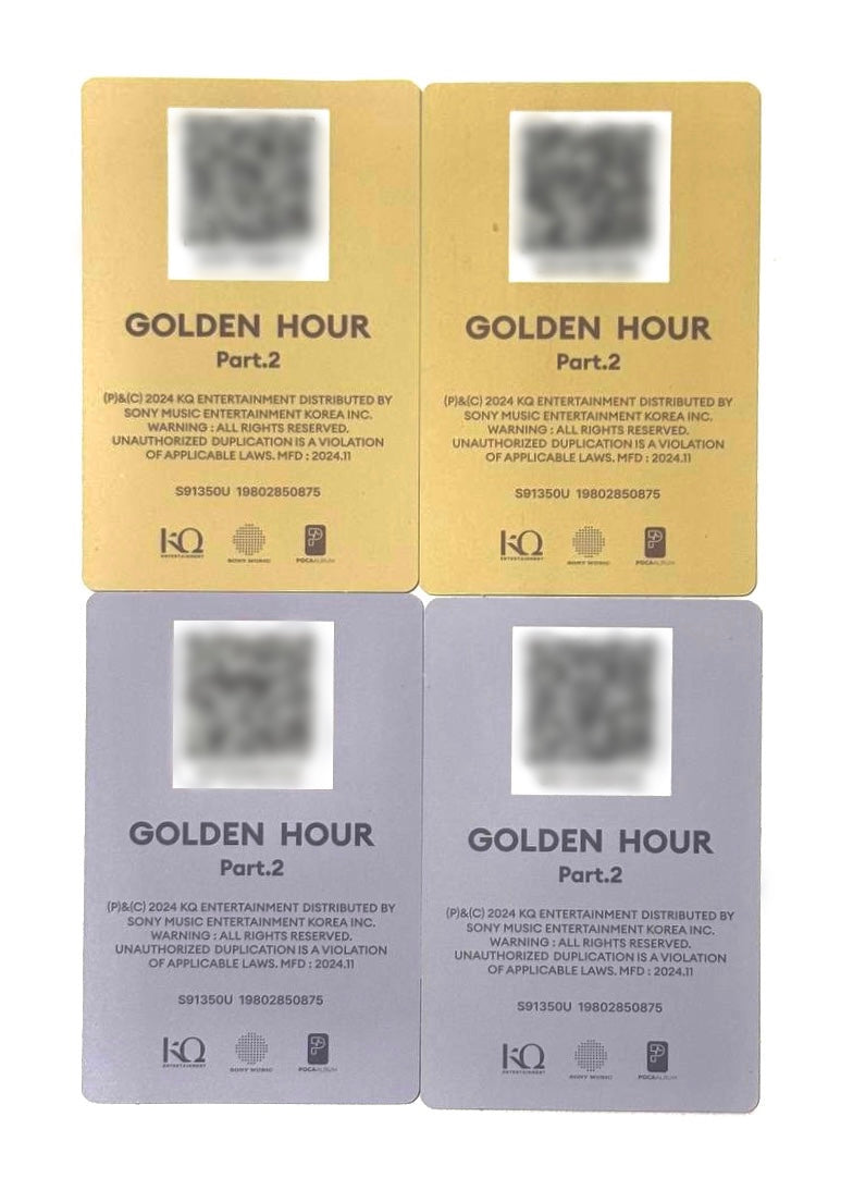 ATEEZ photocards [Golden Hour : Part.2 (pocaalbum ver.)]