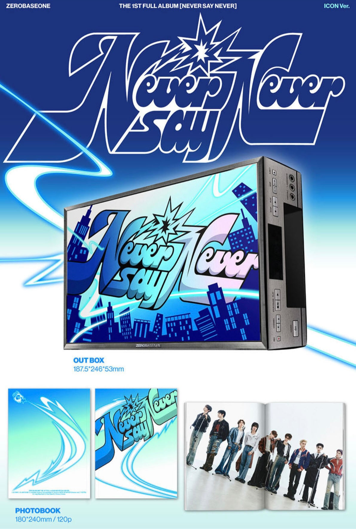 ZEROBASEONE - NEVER SAY NEVER [PHOTOBOOK VER. - RANDOM COVER]