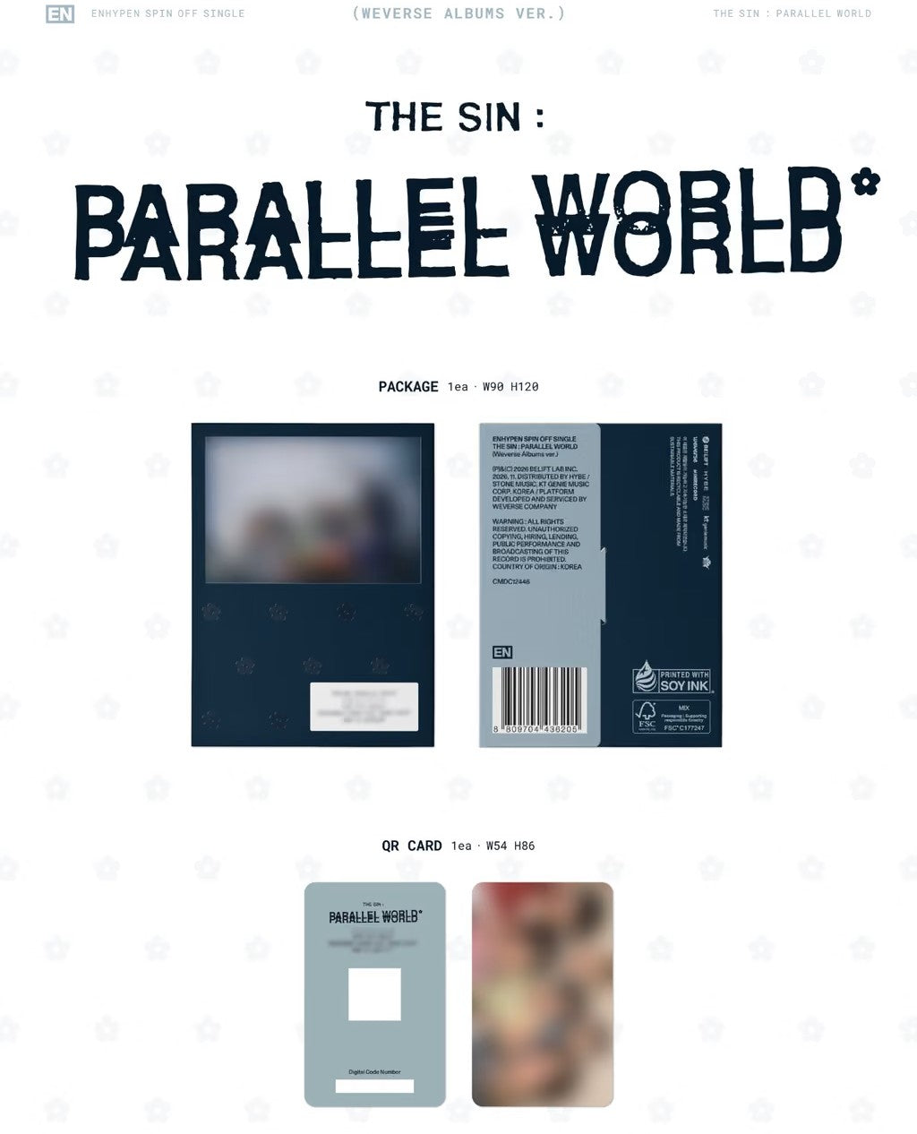 ENHYPEN - THE SIN : PARALLEL WORLD [WEVERSE ALBUMS VER.]