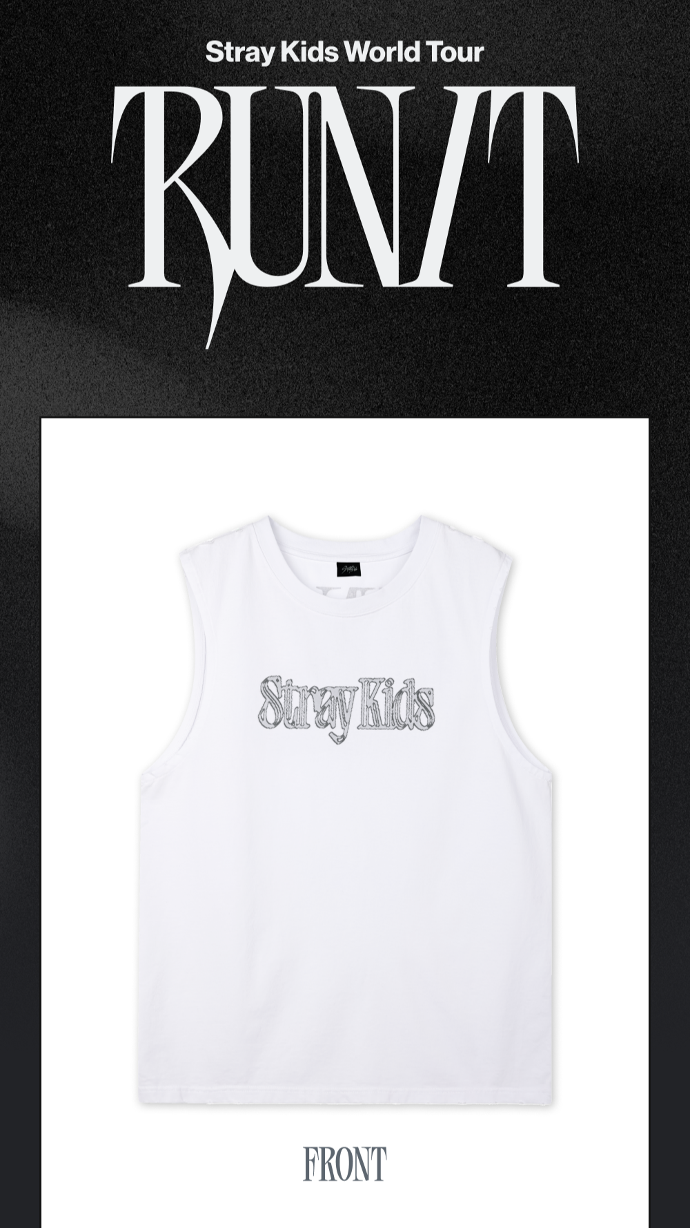 STRAY KIDS - 2026 WORLD TOUR : RUN IT [SLEEVELESS TOP VER.]