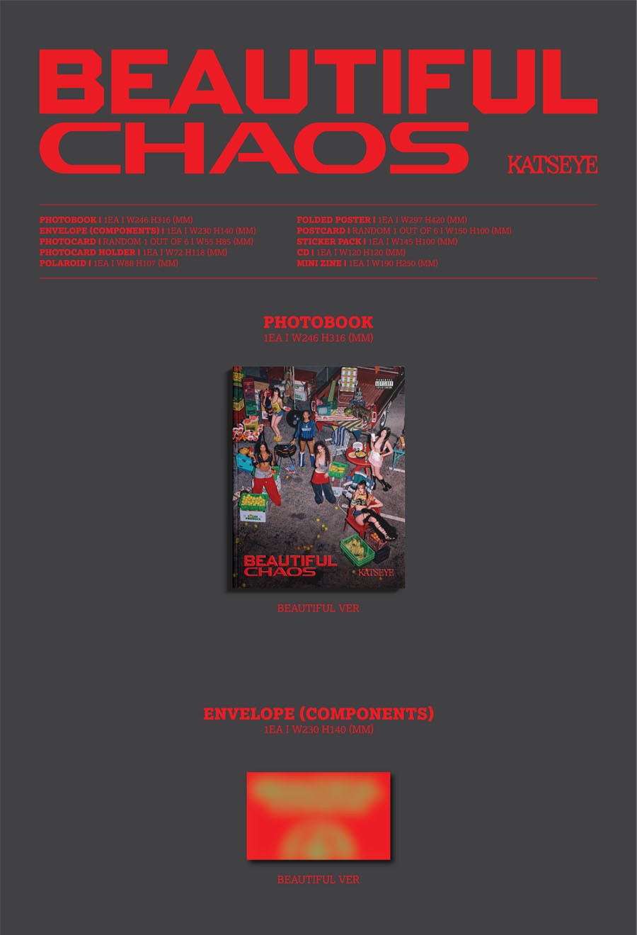KATSEYE - BEAUTIFUL CHAOS [RANDOM COVER]