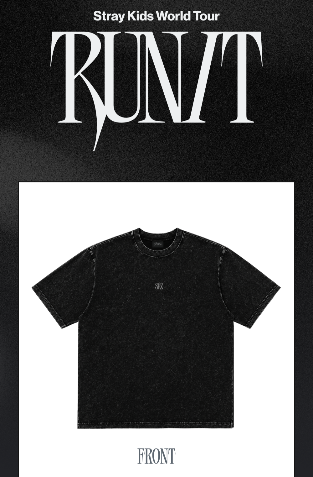 STRAY KIDS - 2026 WORLD TOUR : RUN IT [T-SHIRT VER.]