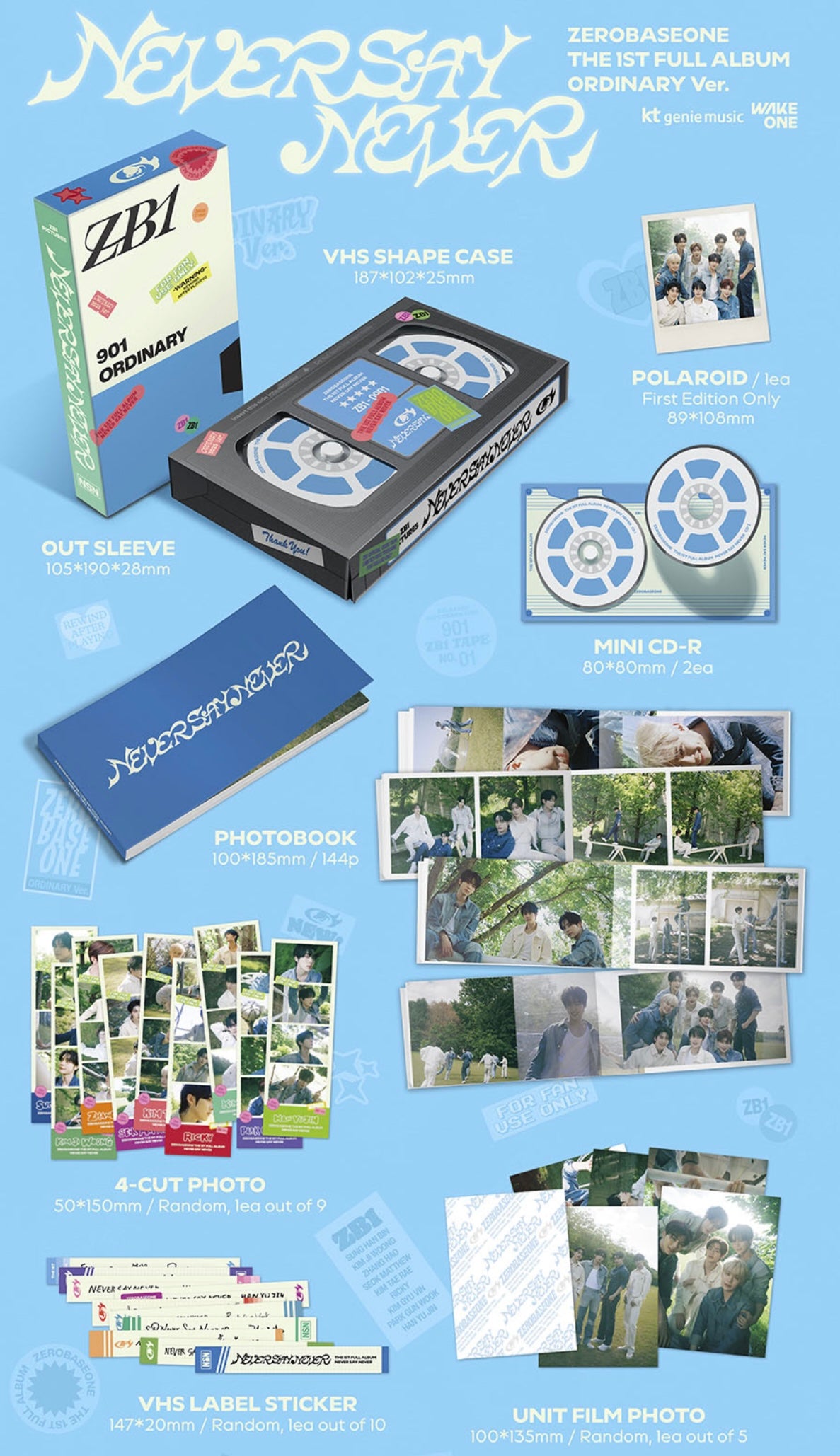 ZEROBASEONE - NEVER SAY NEVER [PHOTOBOOK VER. - RANDOM COVER]
