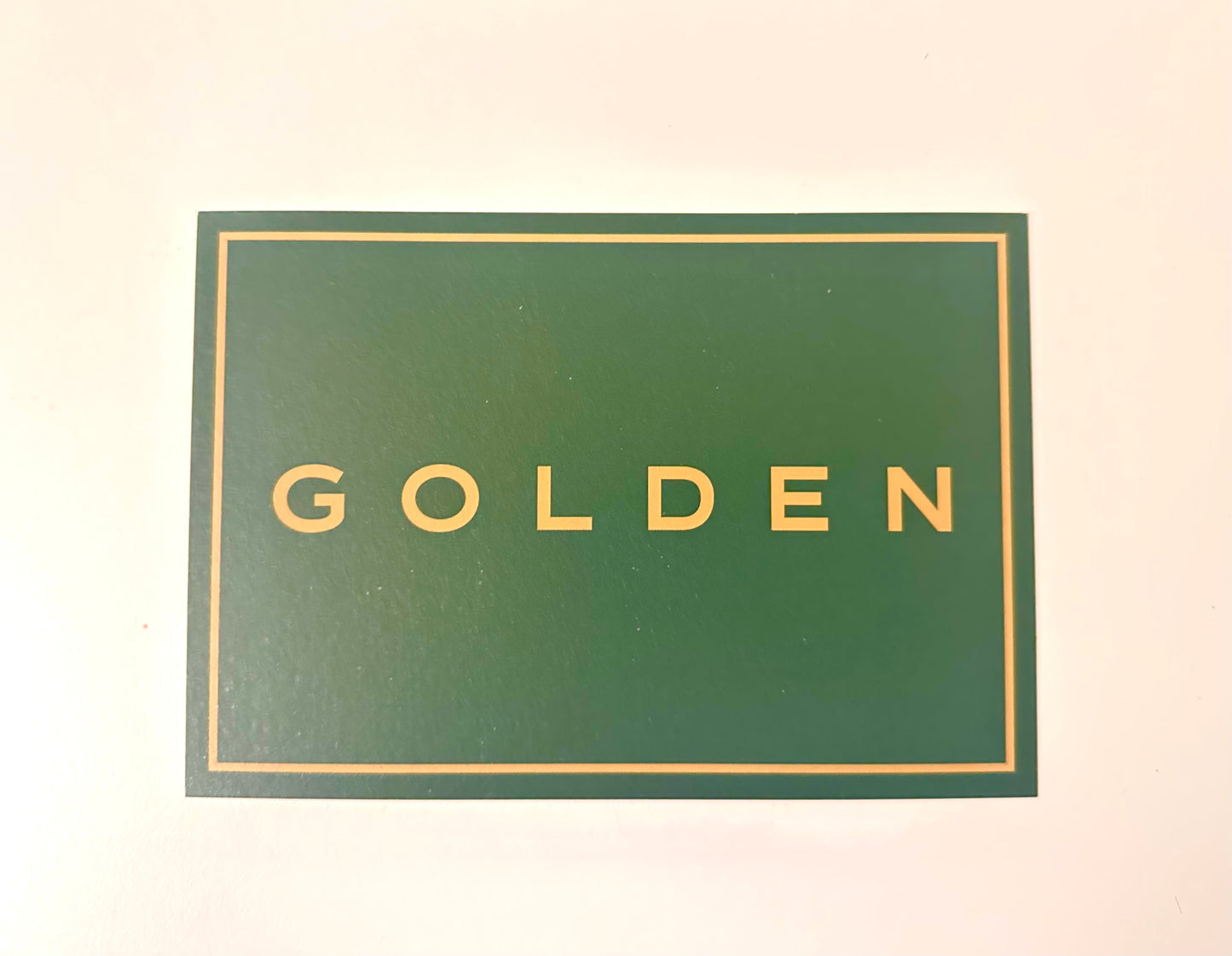 BTS Jungkook pastkarte [Golden]