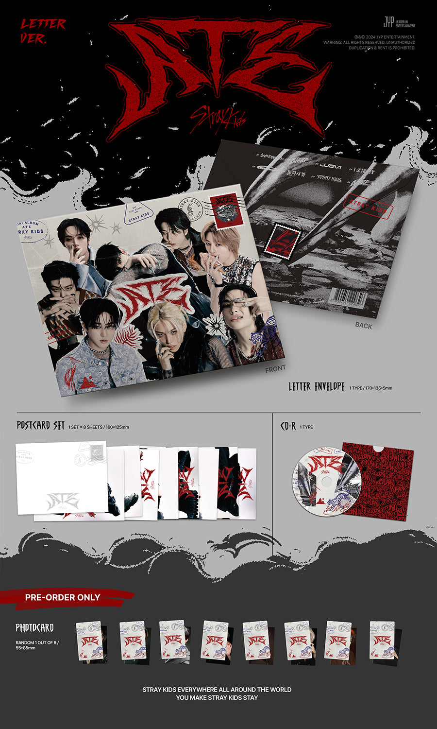 Stray kids ATE letter ver. 新品未開封 10枚 STRAY KIDS - ATE [LETTER VER.] – K-SEONG