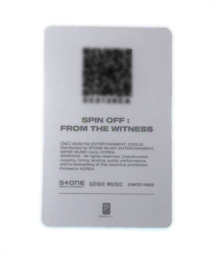 ATEEZ Mingi photocard [SPIN OFF : FROM THE WITNESS (Qr ver.A)]