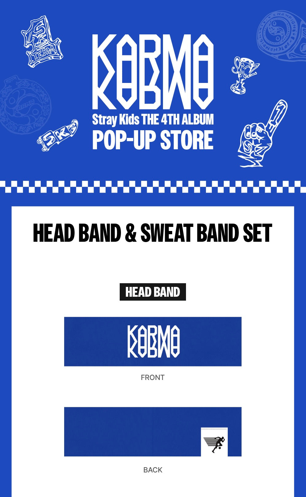 STRAY KIDS - [POP-UP STORE [KARMA] MD] HEAD BAND & SWEAT BAND SET