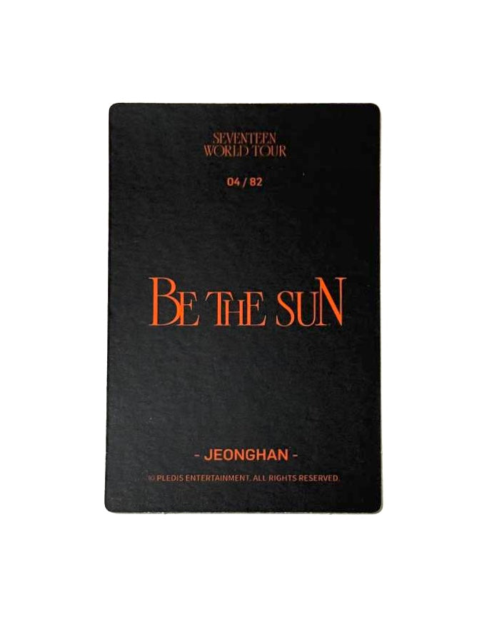 SEVENTEEN Jeonghan trading photocard [World tour:Be The Sun]
