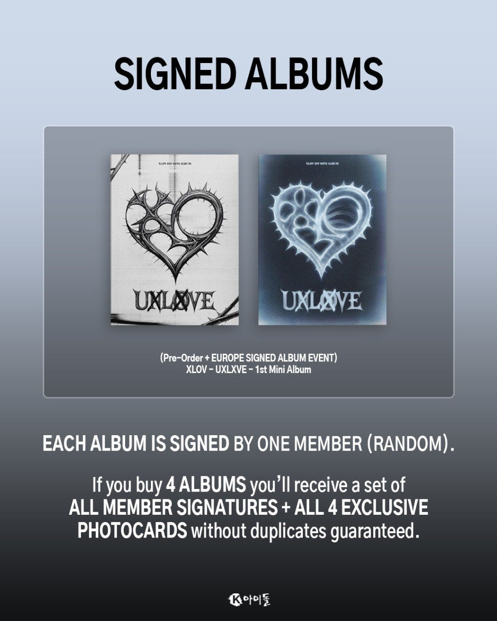 XLOV-UXLXVE + EUROPE SIGNED ALBUM EVENT