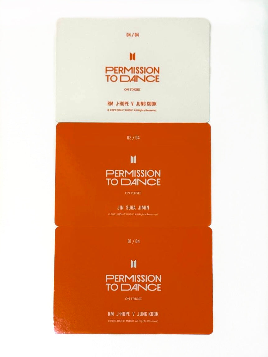 BTS Unit photocards [Permission to dance On stage]