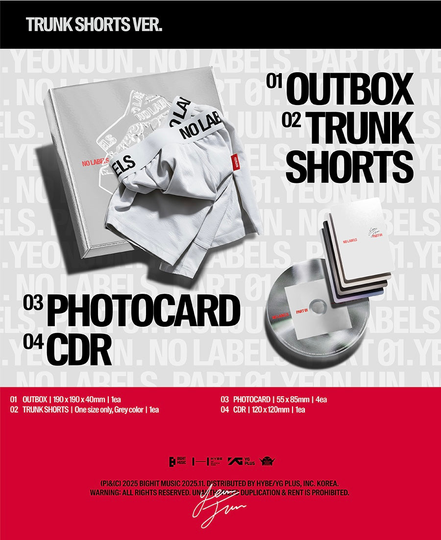 YEONJUN - NO LABELS: PART 01 [SPORTA ŠORTU VER.]