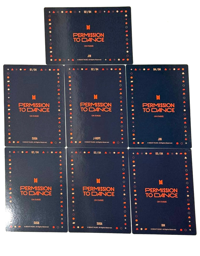 BTS photocards [2021 Permission to Dance on stage]