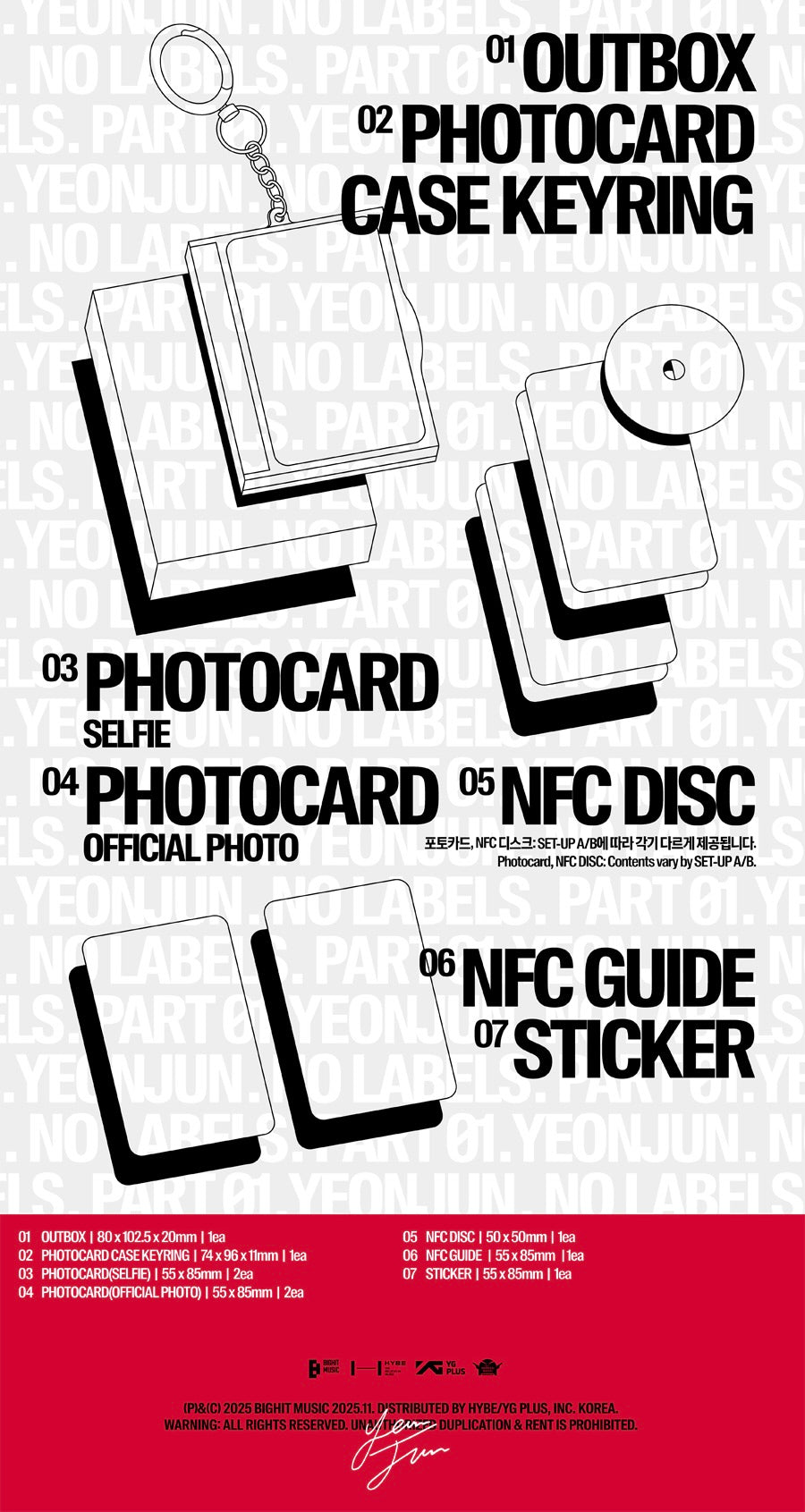 YEONJUN - NO LABELS: PART 01 [PHOTOCARD CASE VER. - RANDOM COVER]