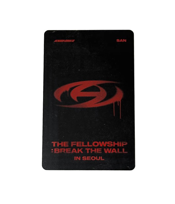 ATEEZ San photocard [World Tour The Fellowship : Break The Wall in Seoul DVD]