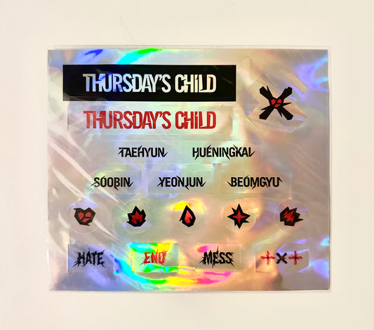 TXT pre-order Holographic stickers [Minisode 2 :Thursday's Child]