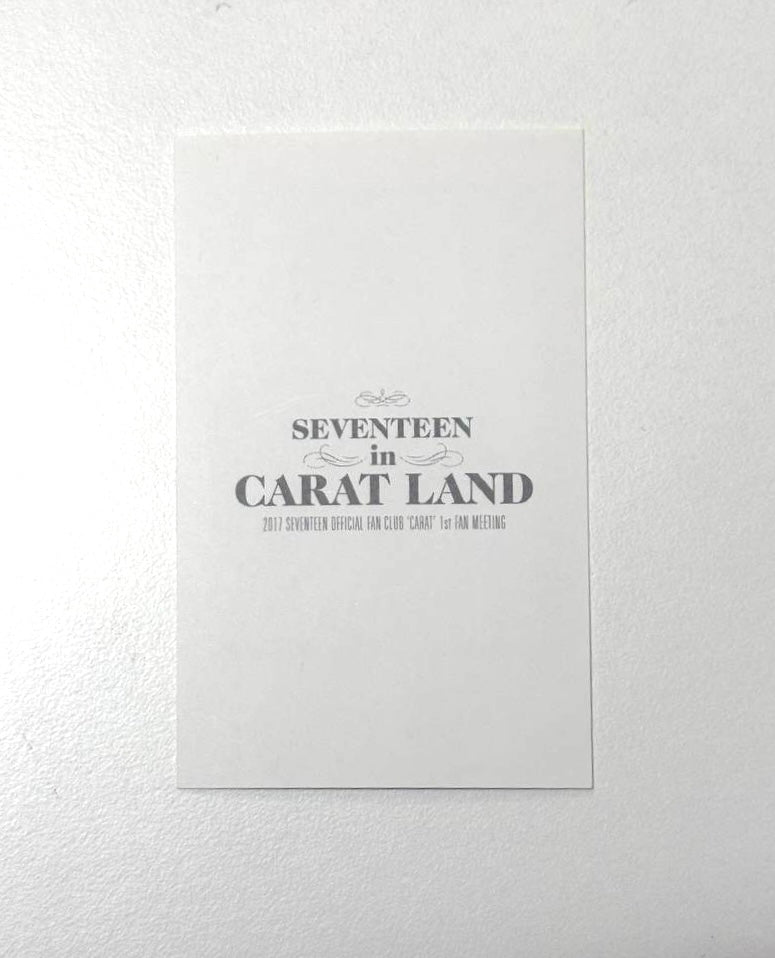 SEVENTEEN Woozi & Mingyu unit polaroid [1st Fanmeeting “Seventeen in Carat Land”]