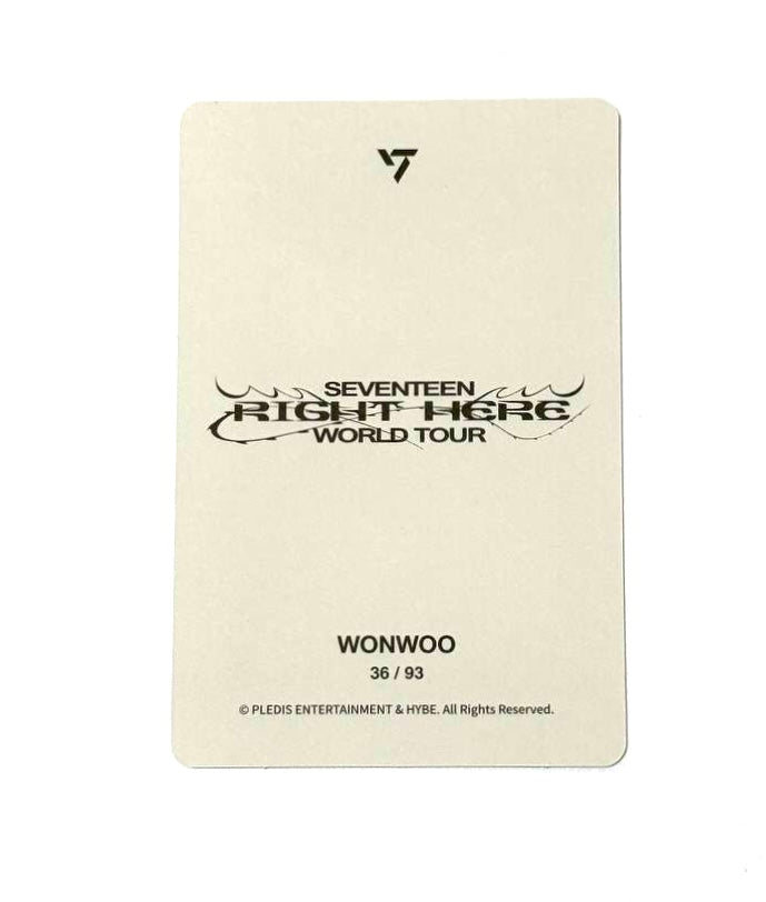 SEVENTEEN Wonwoo trading photocard [Seventeen Right Here World Tour]