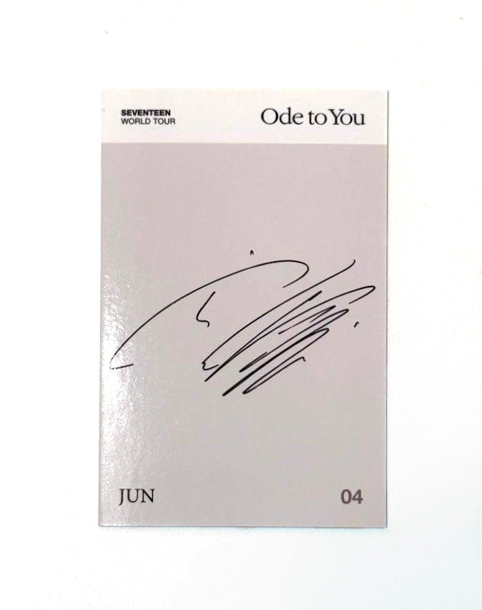 SEVENTEEN Jun photocard [World tour:Ode to You]