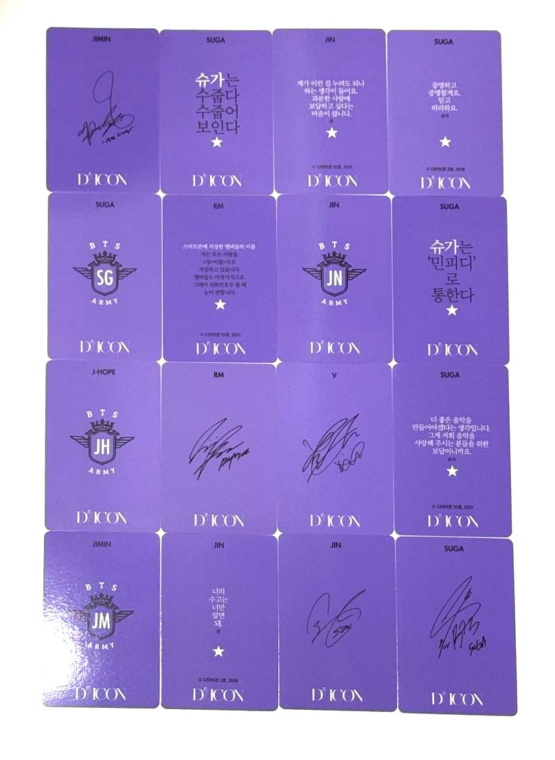 BTS photocards [Dicon]
