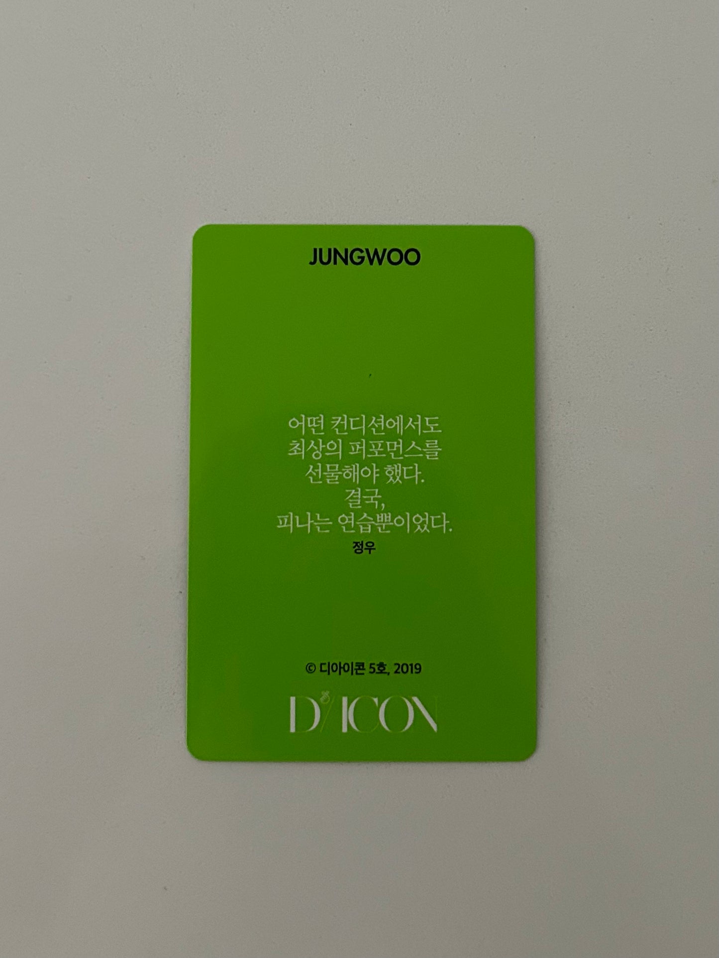 NCT 127 Jungwoo photocard [DICON]