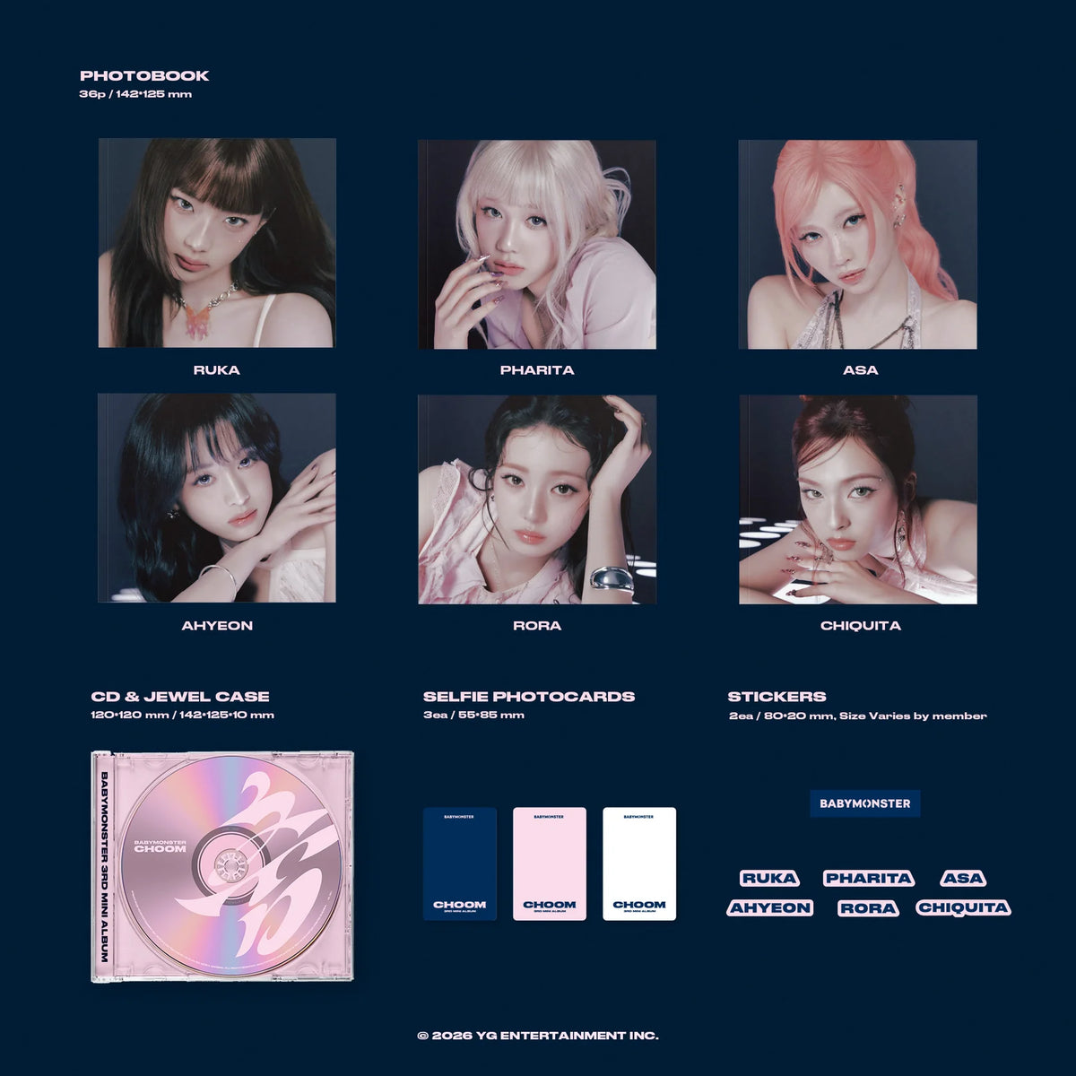 (AHYEON 1:1 VIDEO CALL EVENT) BABYMONSTER 3rd MINI ALBUM [춤 (CHOOM)] (Jewel Ver.)