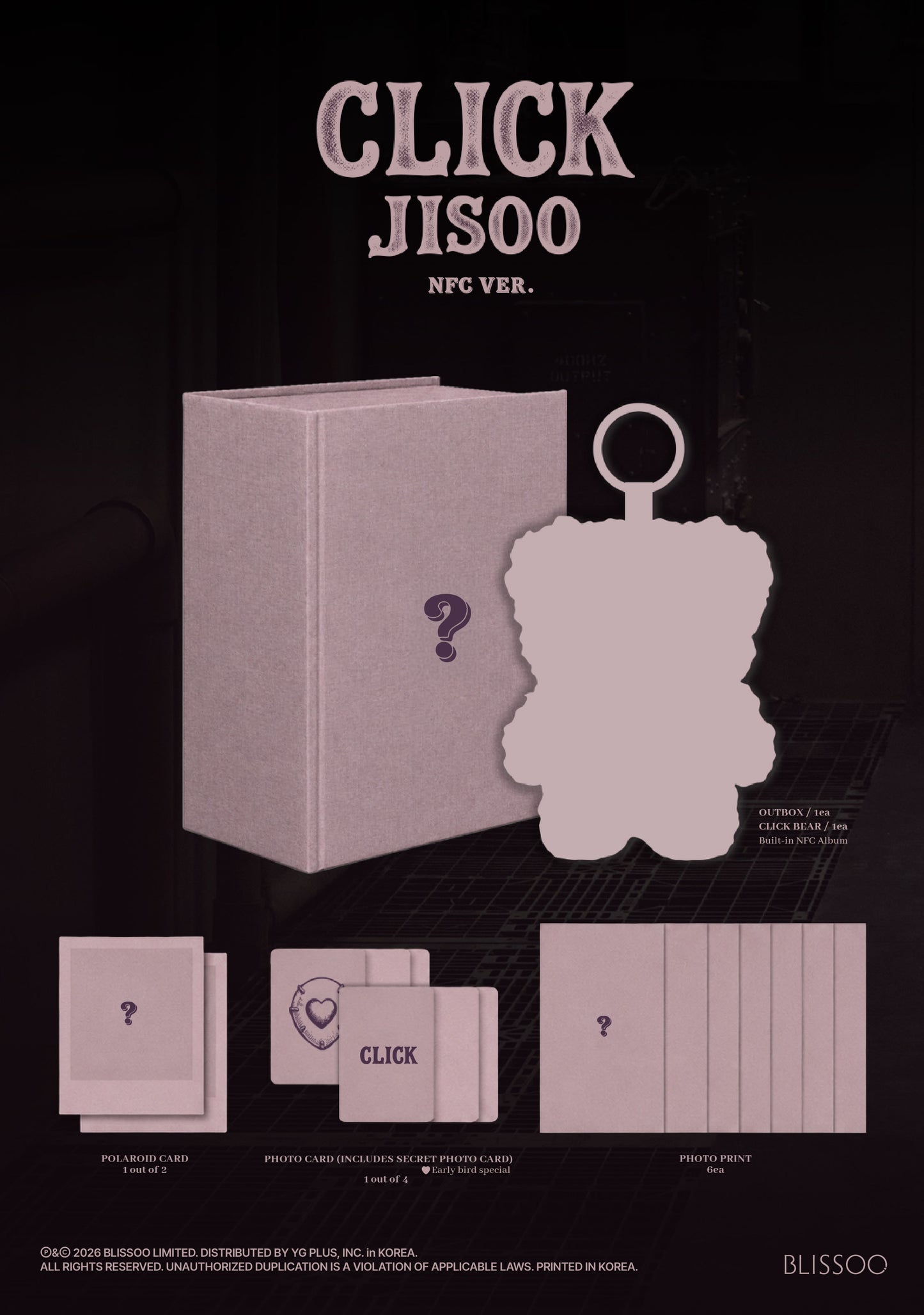 JISOO (BLACKPINK) - CLICK [CLICK BABY BEAR NFC VER.]