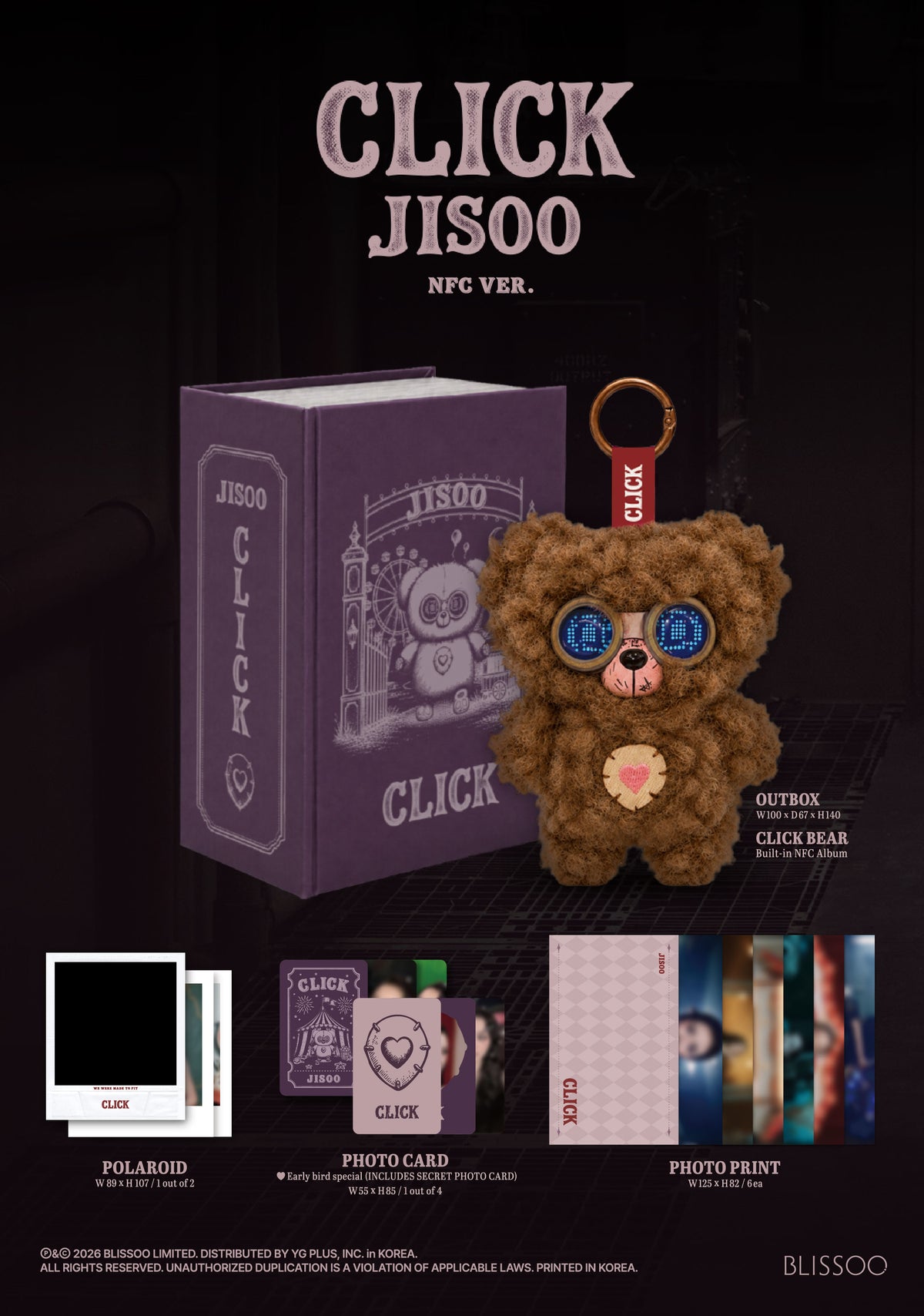 JISOO (BLACKPINK) - CLICK [CLICK BABY BEAR NFC VER.]
