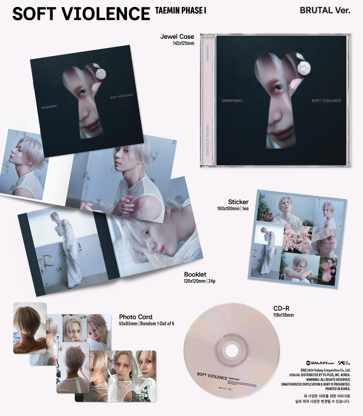 TAEMIN (SHINEE) - PHASE 1 : SOFT VIOLENCE [JEWEL VER.]