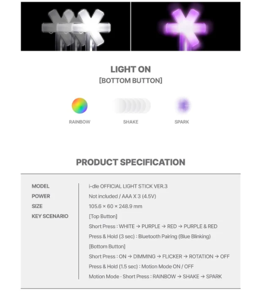 I-DLE OFICIĀLS LIGHTSTIKS [VER.3]
