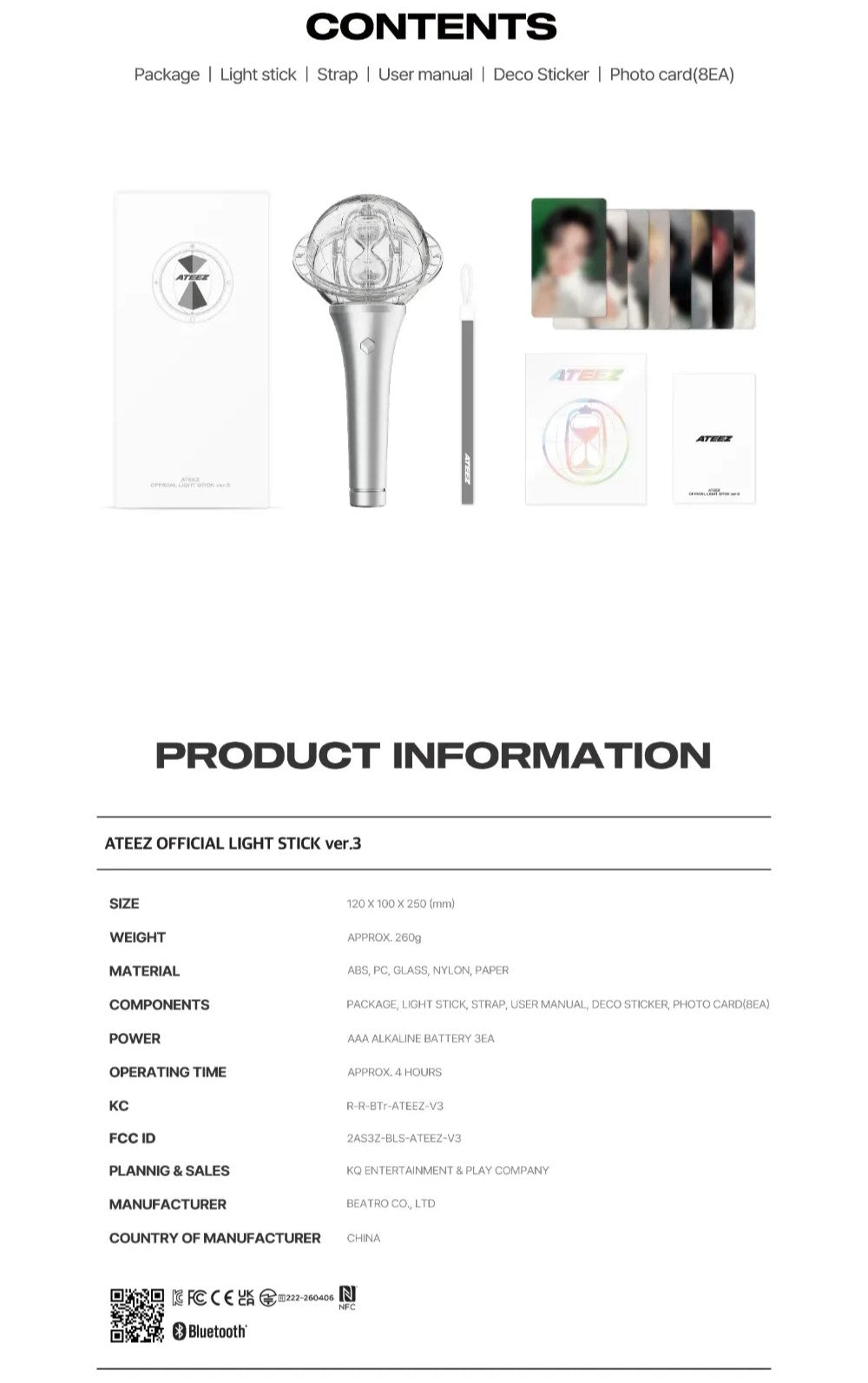 ATEEZ OFICIĀLAIS LIGHTSTIKS [VER.3]
