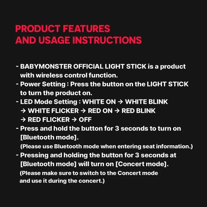BABYMONSTER OFFICIAL LIGHTSTIKS