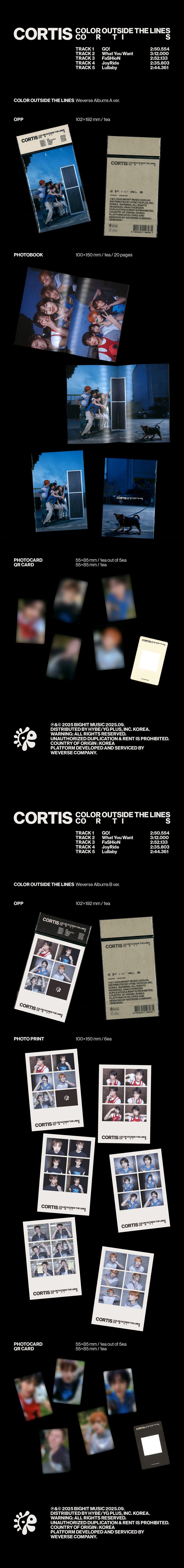 CORTIS - COLOR OUTSIDE THE LINES [WEVERSE ALBUMS VER. - RANDOM COVER]