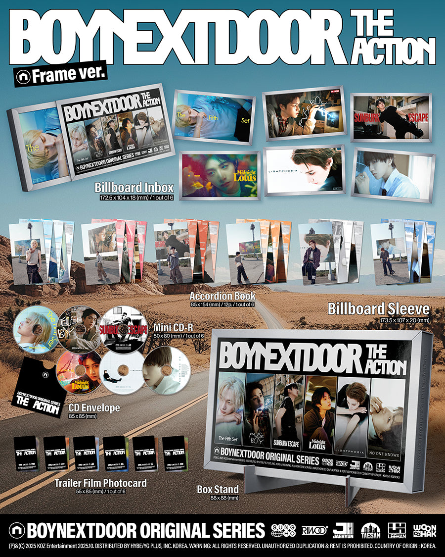 BOYNEXTDOOR - THE ACTION [FRAME VER. - RANDOM VĀKS]