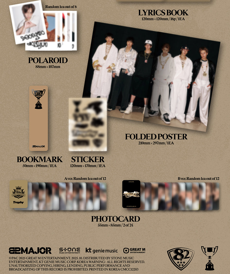 PRE-ORDER 82MAJOR - TROPHY [CLASSIC VER.] + EUROPE SIGNED ALBUM EVENT