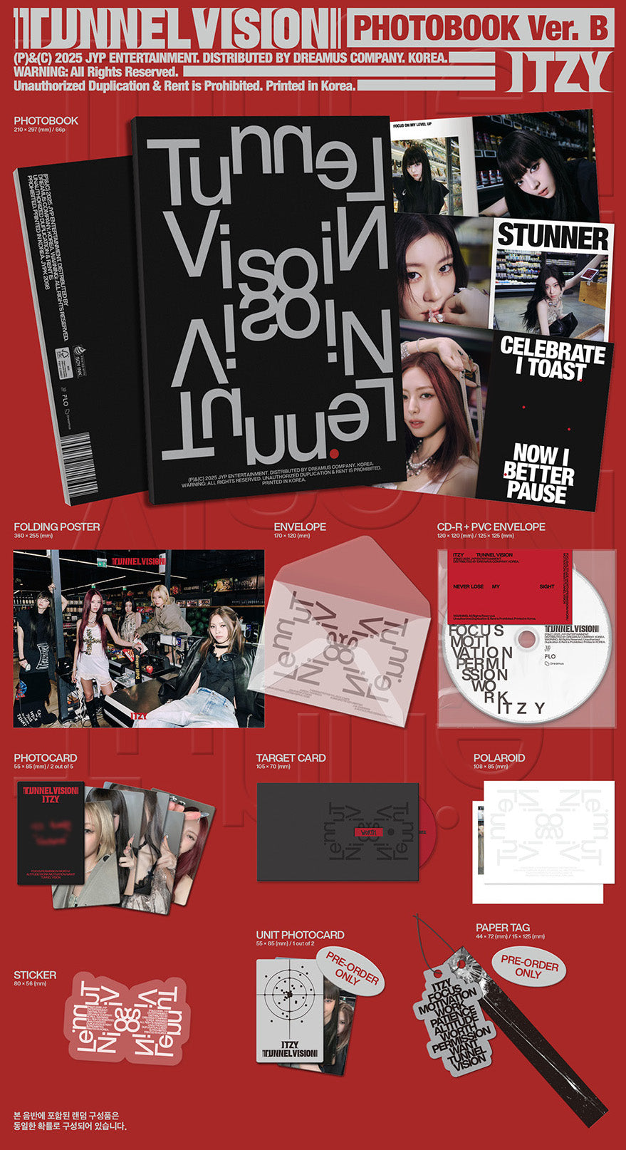 ITZY - TUNNEL VISION [PHOTOBOOK VER. - RANDOM COVER]