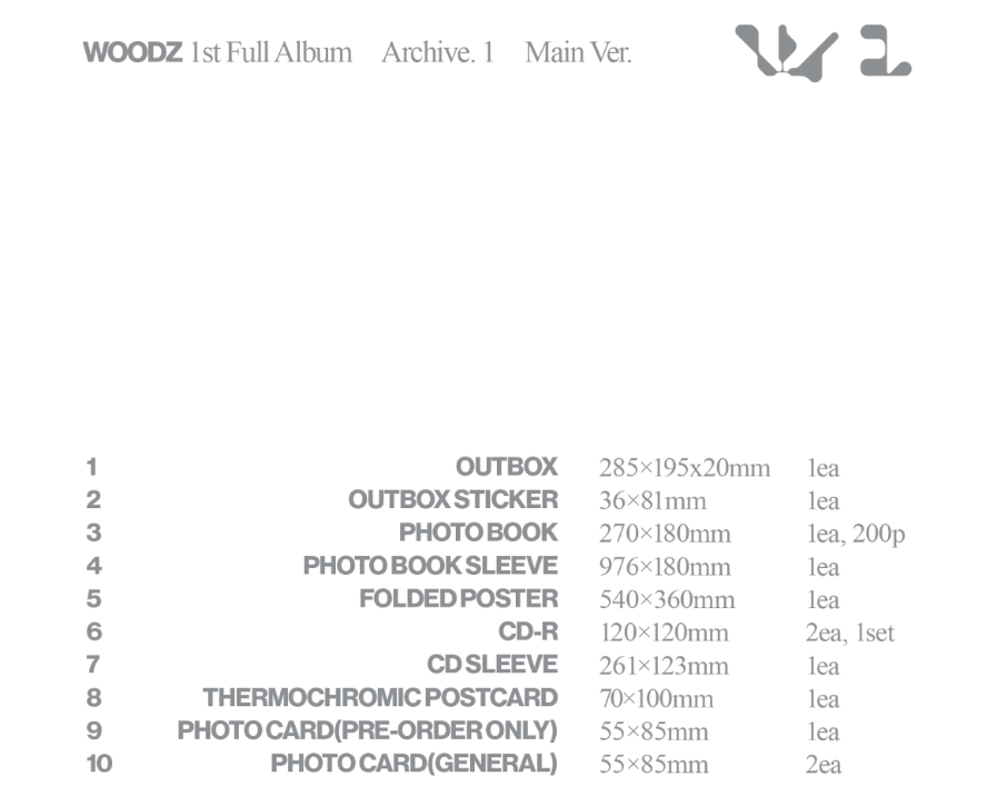 WOODZ - ARCHIVE. 1 [MAIN VER.]