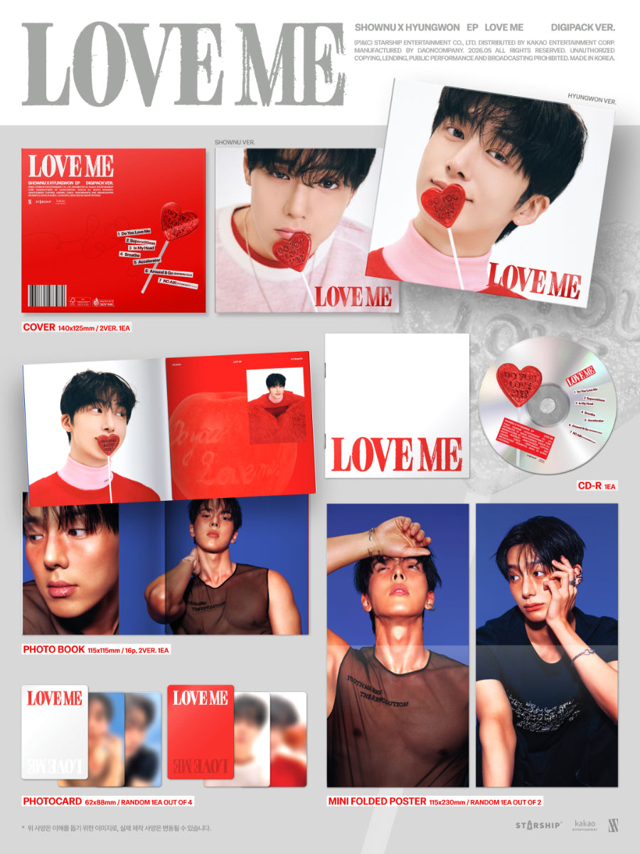SHOWNU X HYUNGWON (MONSTA X) - LOVE ME [DIGIPACK VER.]