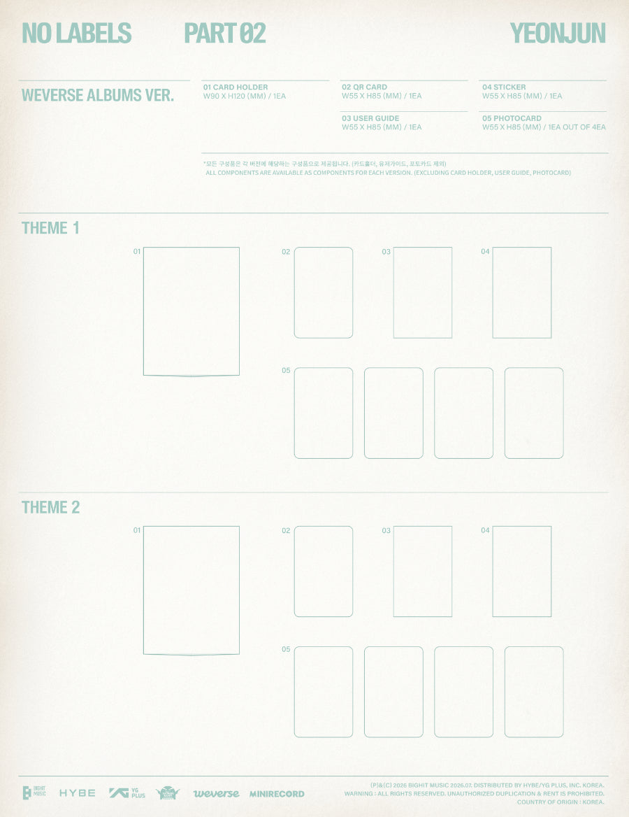 YEONJUN (TXT) - NO LABELS: PART 02 [WEVERSE ALBUMS VER.]