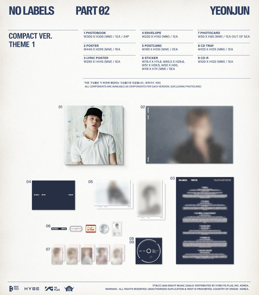 YEONJUN (TXT) – NO LABELS: PART 02 [KOMPAKTĀ VER.]