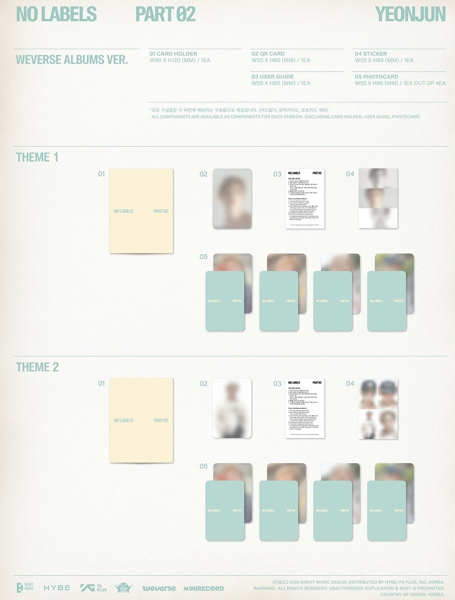YEONJUN (TXT) - NO LABELS: PART 02 [WEVERSE ALBUMS VER.]
