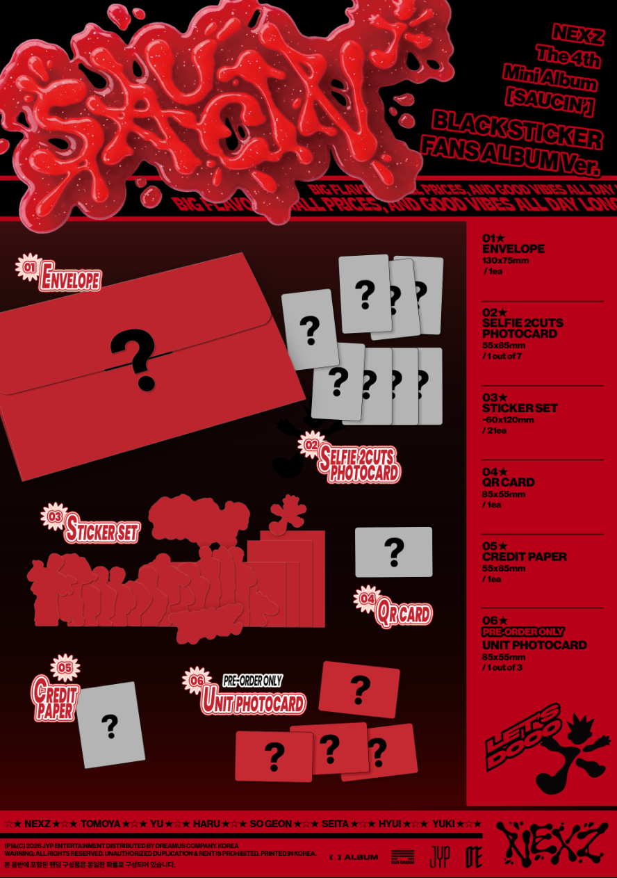 NEXZ - SAUCIN' [STICKER FANS ALBUM VER.]
