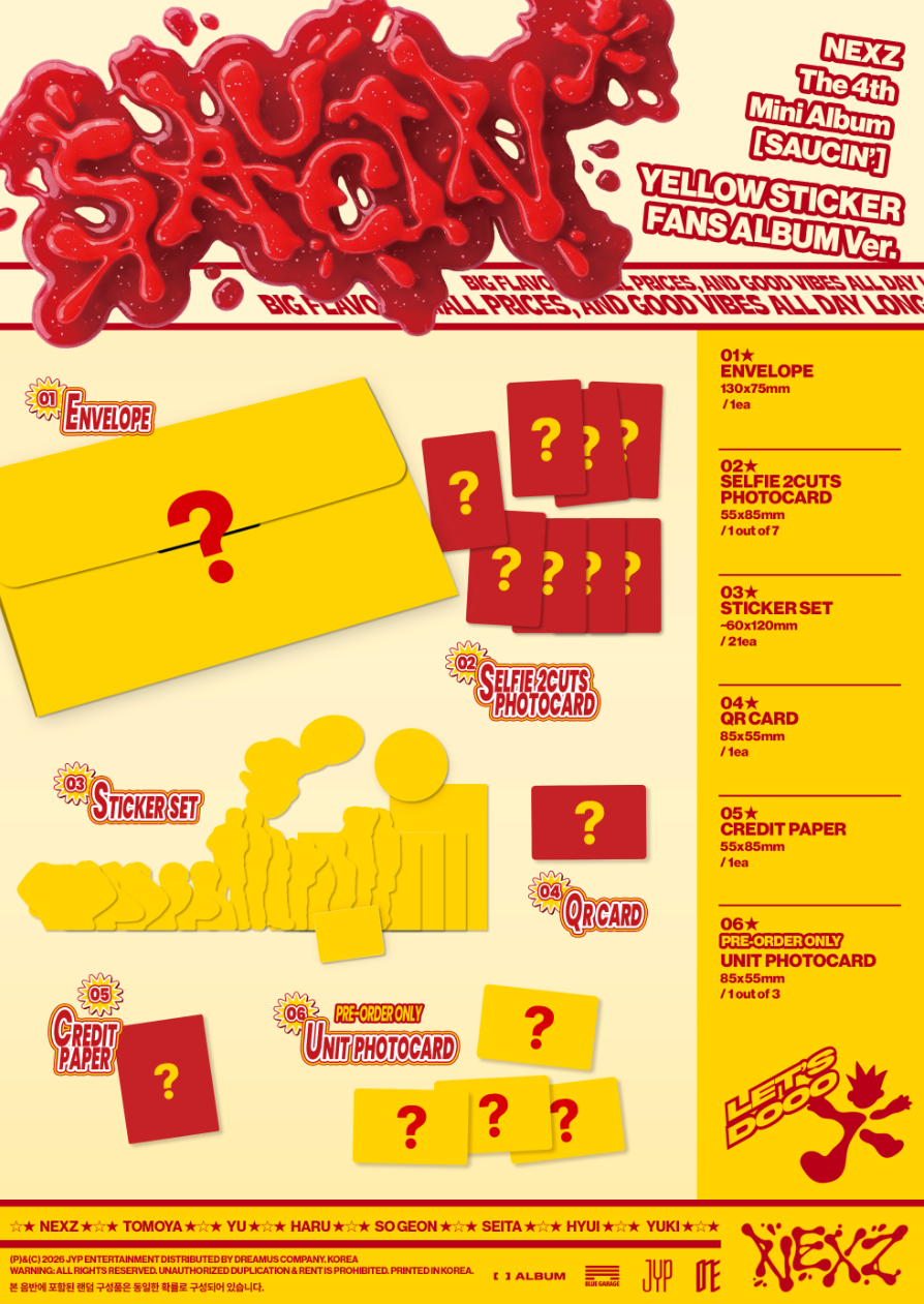 NEXZ - SAUCIN' [STICKER FANS ALBUM VER.]