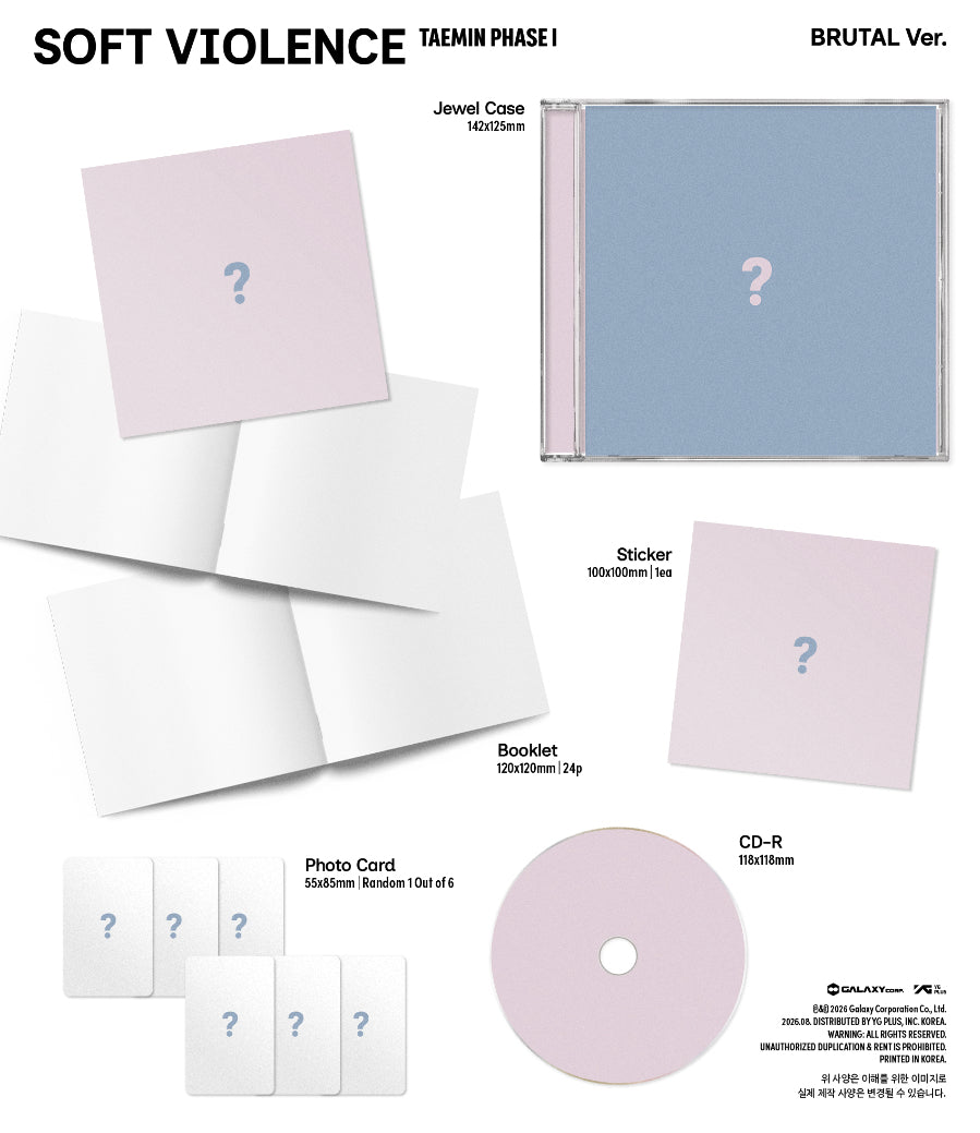 TAEMIN (SHINEE) - PHASE 1 : SOFT VIOLENCE [JEWEL VER.]